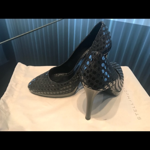 Stella McCartney Black Sequined Heels Size 38 - Picture 4 of 8